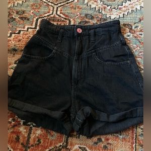 Zara black high waisted shorts